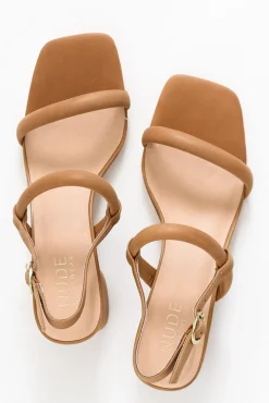 Heeled Sandals<Nude Shoes Lacee Tan Leather Heel