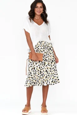 Skirts<Gordon Smith Lacey Animal Linen Frill Hem Skirt