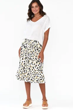 Skirts<Gordon Smith Lacey Animal Linen Frill Hem Skirt