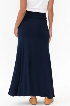 Skirts<Bamboo Body Lana Navy Bamboo Maxi Skirt