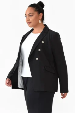 Jackets<Gordon Smith Lauren Black Double Breasted Blazer