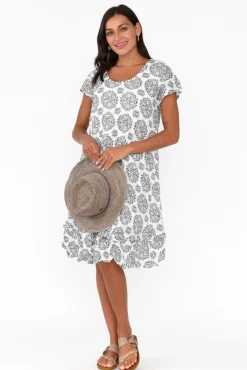 Cotton Dresses<Namastai Lauren Grey Fiesta Crinkle Cotton Dress