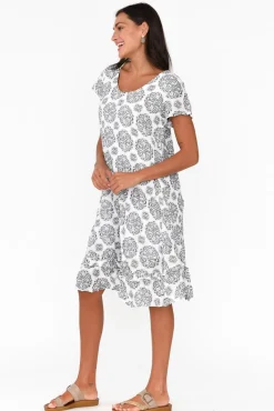 Cotton Dresses<Namastai Lauren Grey Fiesta Crinkle Cotton Dress