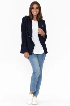 Jackets<Gordon Smith Lauren Navy Double Breasted Blazer