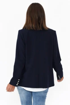 Jackets<Gordon Smith Lauren Navy Double Breasted Blazer