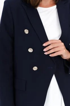 Jackets<Gordon Smith Lauren Navy Double Breasted Blazer