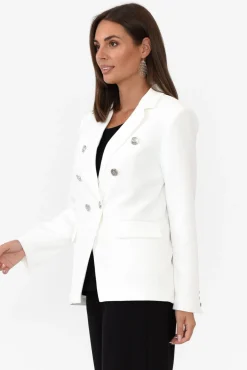 Jackets<Gordon Smith Lauren White Double Breasted Blazer