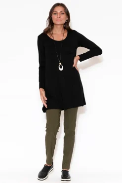Tunic Tops<Bamboo Body Leanne Black Bamboo Tunic Top
