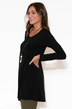 Tunic Tops<Bamboo Body Leanne Black Bamboo Tunic Top