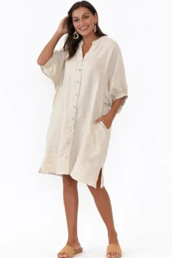 Tunic Tops<Worthier Leigh Natural Linen Tunic Dress