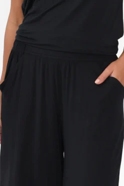 Pants<Tani Lena Black Micro Modal Resort Pant