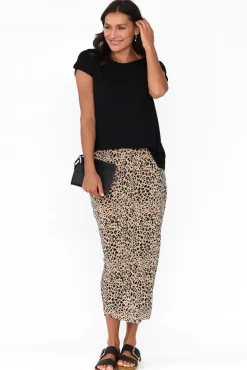 Skirts<Lou Lou Leopard Bamboo Maxi Tube Skirt