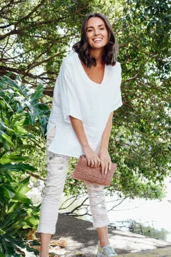 Pants<La Strada Lexus Pink Foil Stretch Pant