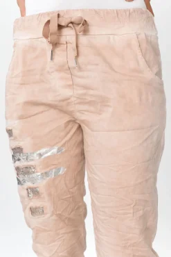 Pants<La Strada Lexus Pink Foil Stretch Pant