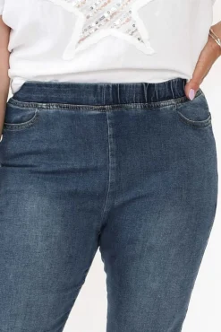 Pants<Willow Tree Lincoln Blue Cotton Stretch Capri Pant