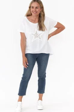 Pants<Willow Tree Lincoln Blue Cotton Stretch Capri Pant