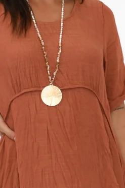 Cotton Dresses<Willow Tree Lloyd Rust Midi Dress