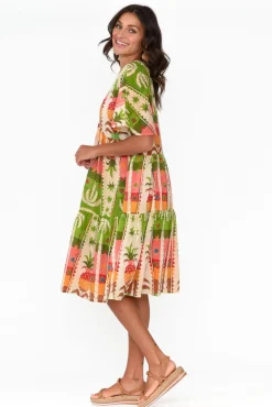 Cotton Dresses<Holiday Lola Tropical Cotton Tier Dress