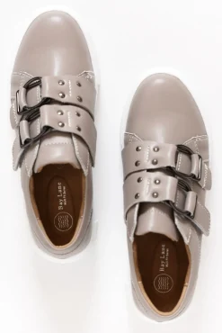 Leather Sneakers<Bay Lane Lovett Stone Platform Sneaker