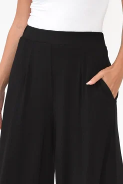 Pants<Willow Tree Lowen Black Modal Wide Leg Pant