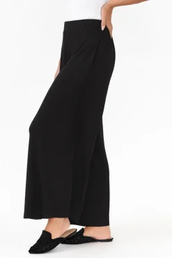 Pants<Willow Tree Lowen Black Modal Wide Leg Pant