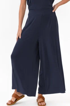 Pants<Willow Tree Lowen Navy Modal Wide Leg Pant