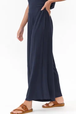 Pants<Willow Tree Lowen Navy Modal Wide Leg Pant