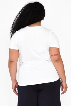 Cotton Tops<Betty Basics Luella White Cotton Tee
