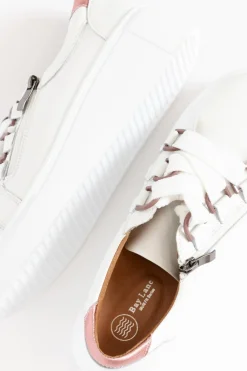 White Sneakers<Bay Lane Luxe White Leather Sneaker