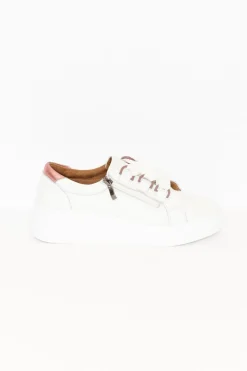 White Sneakers<Bay Lane Luxe White Leather Sneaker