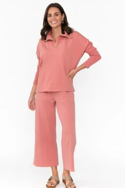 Cotton Tops<One Ten Willow Malak Blush Half Zip Jumper