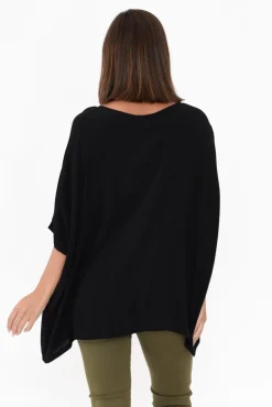 Sleeved Tops<Slate the Label Mali Black Drape Top