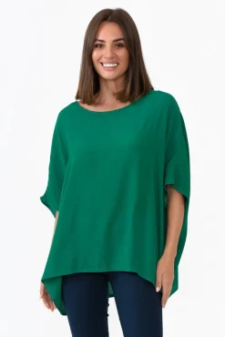 Sleeved Tops<Slate the Label Mali Forest Green Drape Top