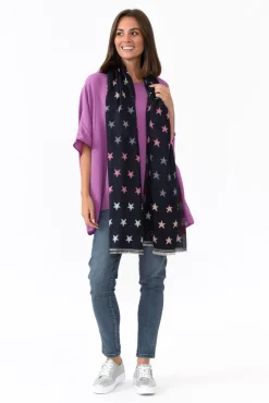 Sleeved Tops<Slate the Label Mali Purple Drape Top