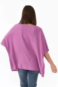 Sleeved Tops<Slate the Label Mali Purple Drape Top