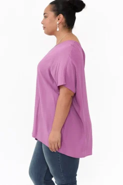 Sleeved Tops<Slate the Label Mali Purple Drape Top