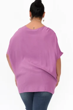 Sleeved Tops<Slate the Label Mali Purple Drape Top