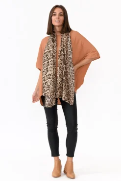 Sleeved Tops<Slate the Label Mali Tan Drape Top