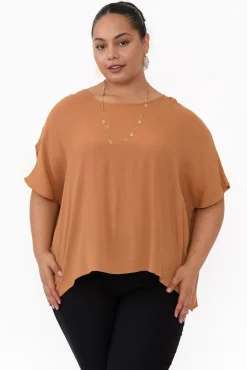 Sleeved Tops<Slate the Label Mali Tan Drape Top