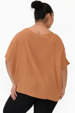 Sleeved Tops<Slate the Label Mali Tan Drape Top