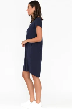 Cotton Dresses<One Ten Willow Mandy Navy Cotton Tee Dress