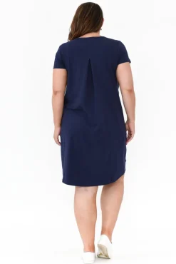 Cotton Dresses<One Ten Willow Mandy Navy Cotton Tee Dress