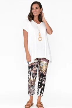 Cotton Tops<Tirelli Marcy White Drape Cotton Top