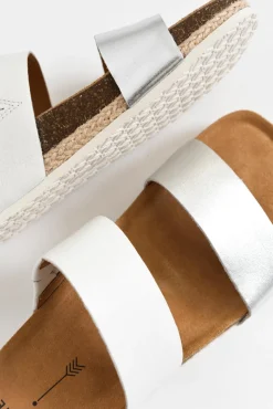 Slides<Frankie4 Maria Iii White/Silver Slide