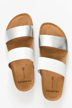 Slides<Frankie4 Maria Iii White/Silver Slide