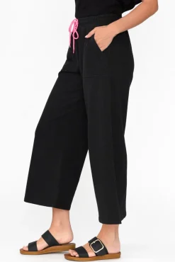 Pants<One Ten Willow Mariam Black Relaxed Track Pant