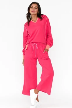 Pants<One Ten Willow Mariam Hot Pink Relaxed Track Pant