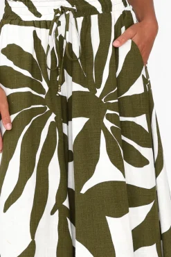 Pants<Label Of Love Marit Green Leaf Wide Leg Pant