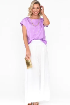 Cotton Tops<Cafe Latte Marlin Purple Wash Cotton Tee