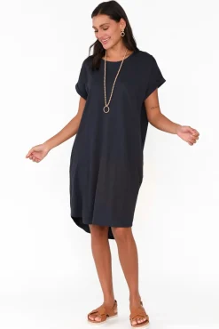 Cotton Dresses<Betty Basics Maxine Charcoal Cotton T-Shirt Dress
